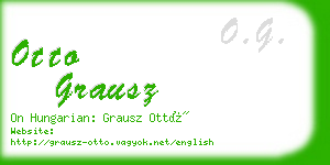 otto grausz business card